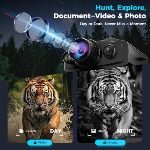 Image of 4K Night Vision Goggles for Adults, 3.99 inch HD Screen, 10000mAh Rechargeable Night Vision Binoculars with 64GB TF Card for Hunting Camping Surveillance