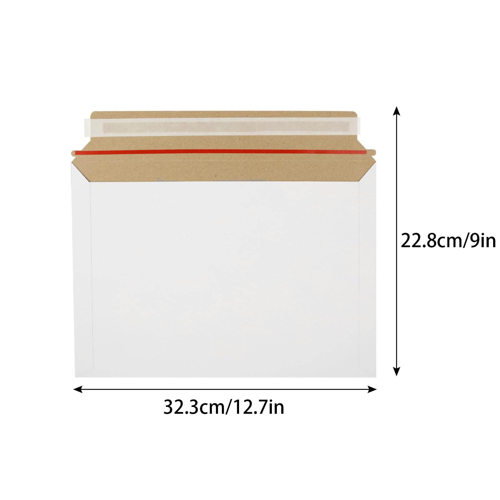 QTLCOHD Lot de 100 enveloppes rigides en carton blanc pour CD, photo, image, lettre - 22,9 x 30,5 cm