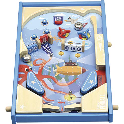 Vilac - Grande Flipper In Legno Sotto Il Mare, 5+ Anni, 2371 - 5