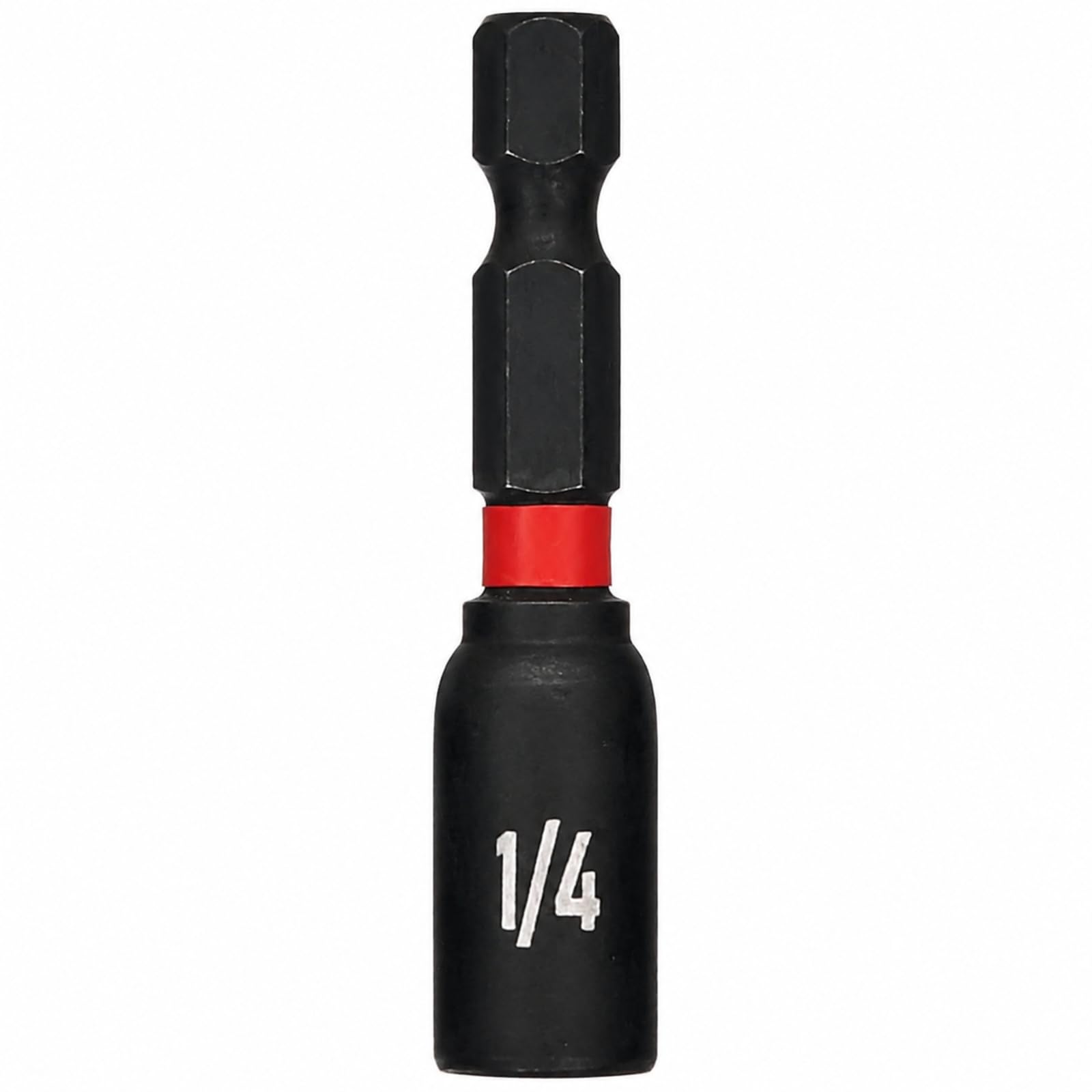 BLACK CANYON 1/4 Inch Magnetic Impact Nut Driver, 6 Inch Long Reach Nut Setter with 1/4 Inch Hex Shank, CR-V Steel Socket Bit for Impact Driver and Drill, 1 Piece