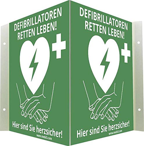 MedX5AED-Z-WISCHI AED-Schild Außenbereich, Innenbereich PVC