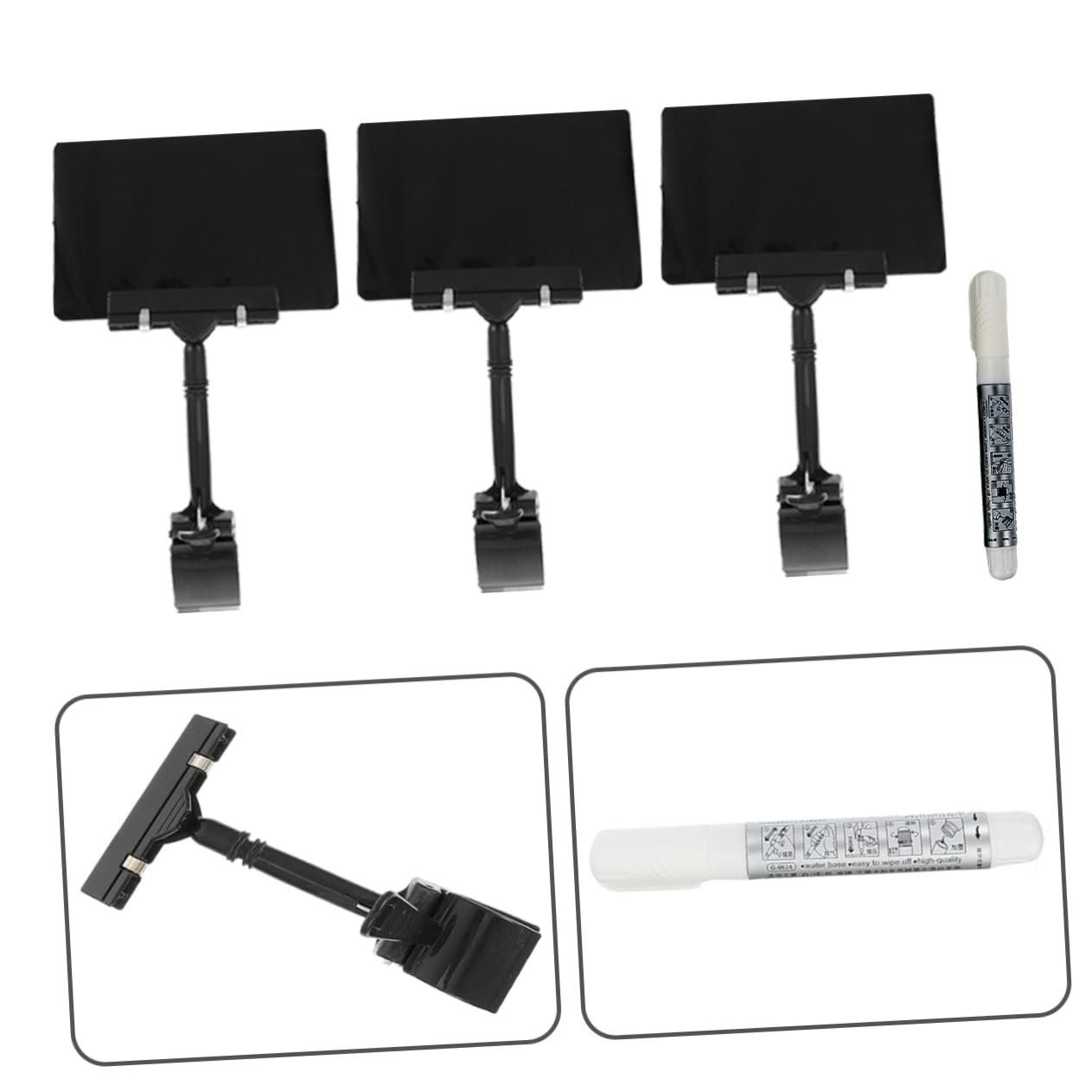 LALAFINA 18piezas Soporte De Carteles De Precio Clips Para Exhibición De Precios Supermercados y Tiendas