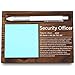 VYNWPDFLI Security Officer Desk Gift, Funny Job Definition Engraving, Unique Appreciation Gift for Guards & Patrol Officers, Wooden Sticky Note Holder, 6.4*4.6*0.6 inches,LQQ47