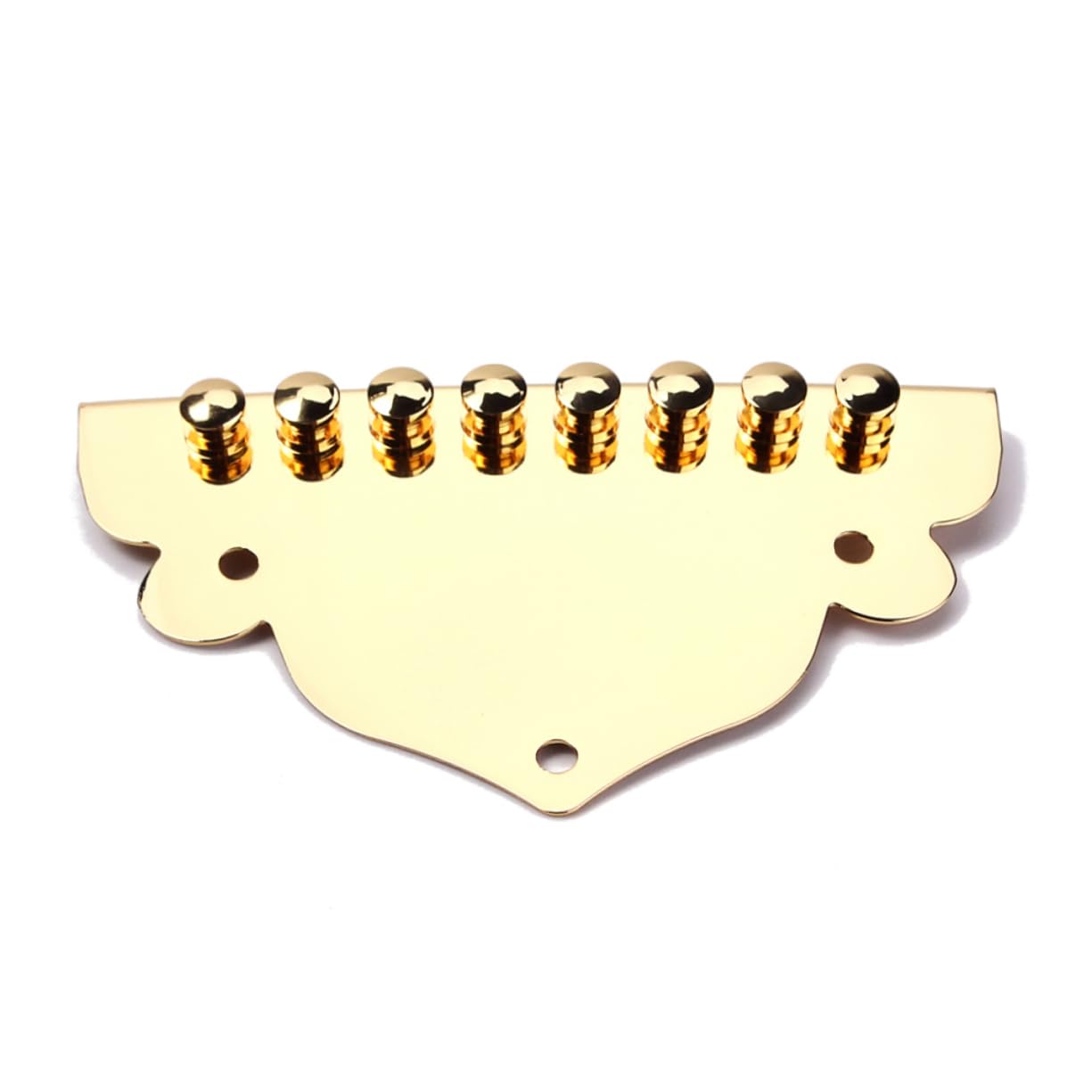Totority Qb01 Golden Metal Mandolin Tailpiece for 8 String Guitar Enhanced Tone Longevity Polished Finish
