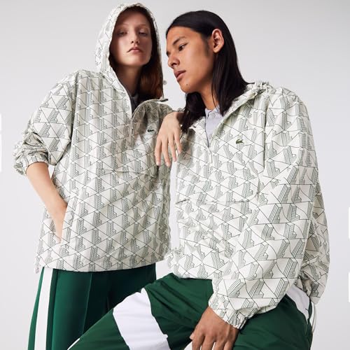 Lacoste Men's Unisex Lve Monogram Patterned Pullover Windbreaker3