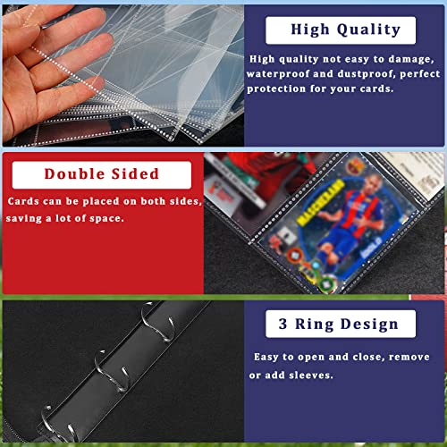 Football Card Binder With Sleeves, Card Holder For Trading Card, Sports Card, Mtg And Other Tcg, 400 Pockets Card Storage Case With 50 Removable Sleeves, Card Collector Album For Boys And Girls Gift #TOP4
