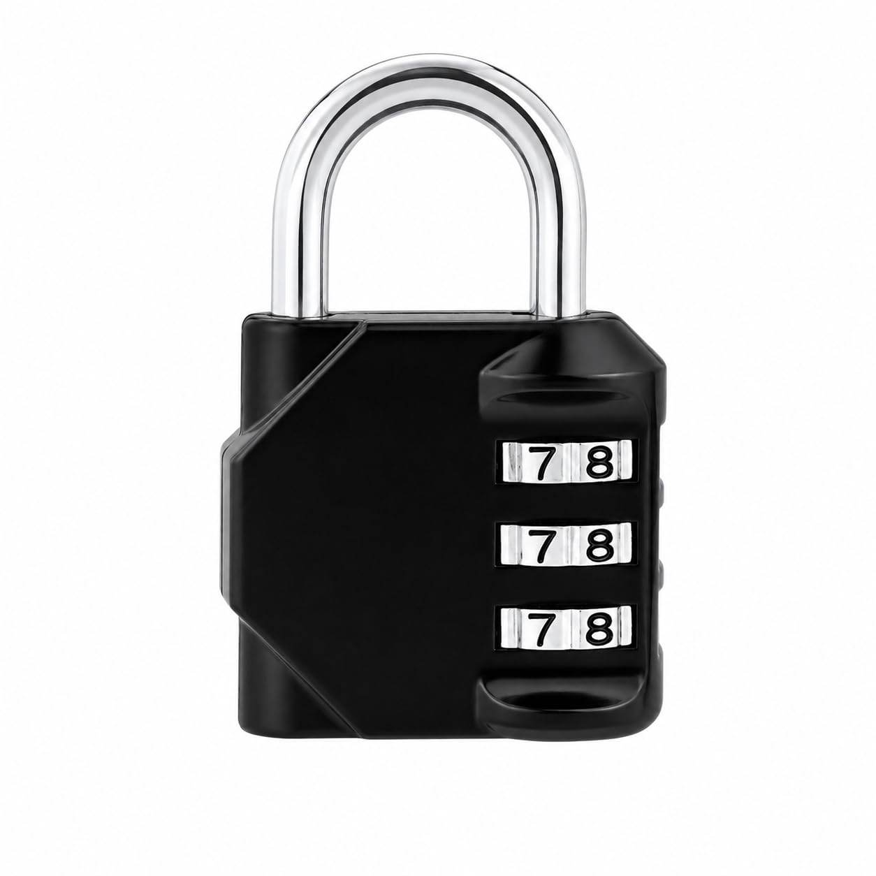 QUIRA Combination Padlock for Gym Locker Padlock Outdoor Weatherproof for School (Black, 3 Digit)-image-0