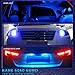 YM E-Bright 20-Pack Blue BA9S 5050 5SMD Led Bulbs Clearance Wedge Light License Plate Lamp Side Maker Light 12V