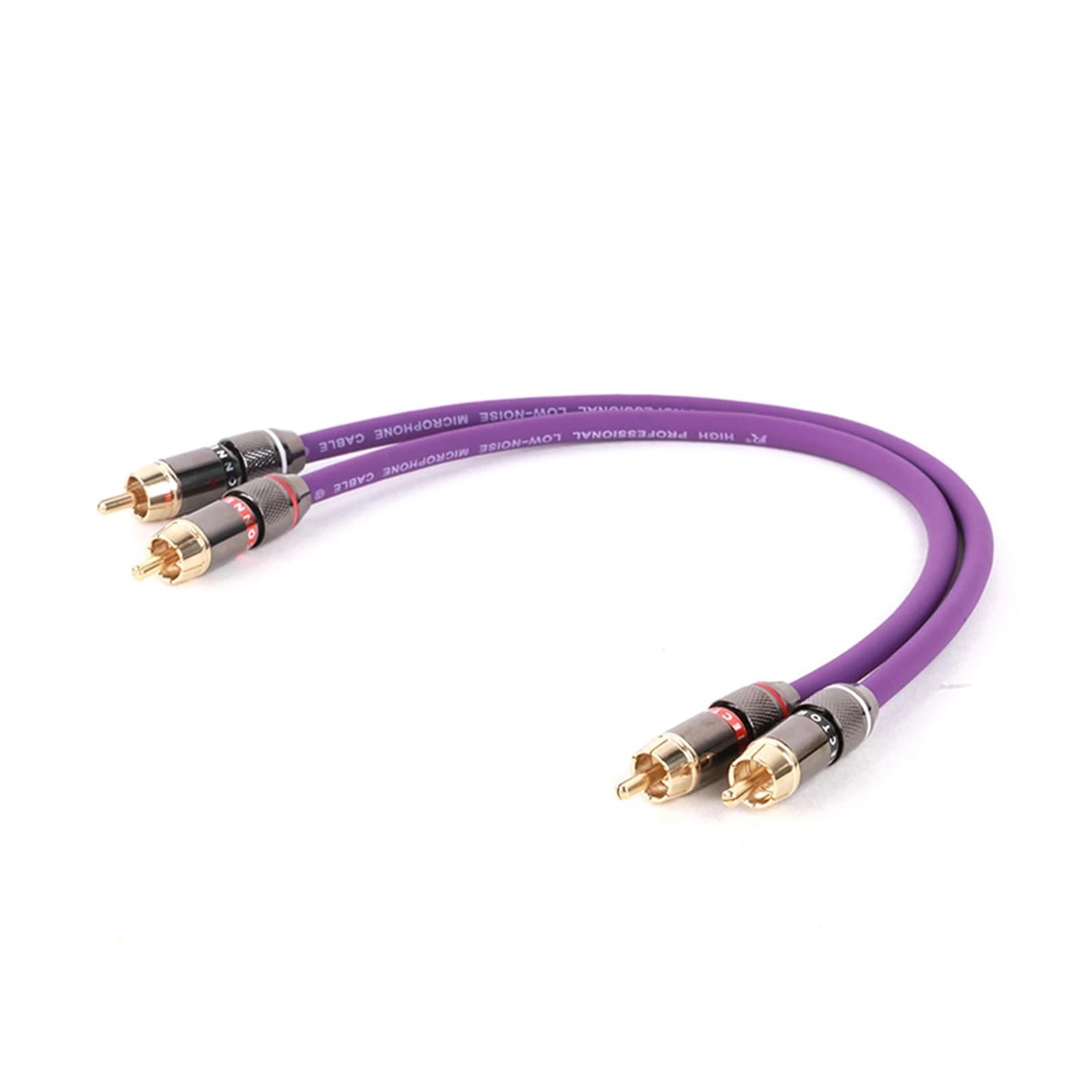 0.3M-15M Paire De Câbles Audio RCA 2 Câbles D'interconnexion RCA À 2 RCA Stéréo Mâle À Mâle For Amplificateur DAC TV Audio De Voiture(PURPLE,0.5m)