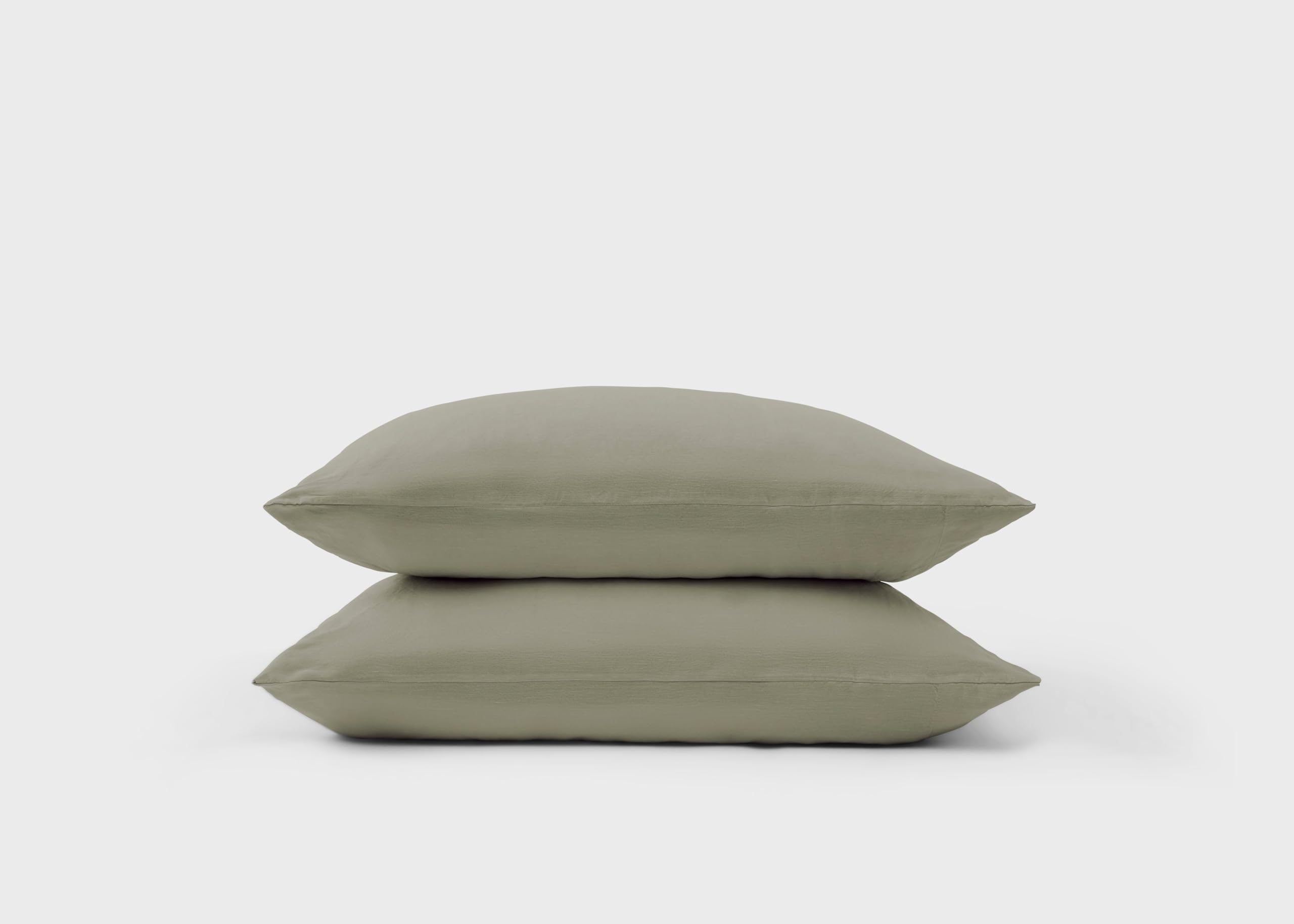 Simba Cool Linen Pillowcase Pair, Sage Green, 50x75cm, Luxuriously Cool