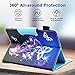 JZCreater 10 Inch Tablet Case, Universal 10 10.1 Inch Android Tablet Cover, Multi-Angle Viewing Stand Case for 9.5-10.5 Inch Tablet, Purple Butterfly