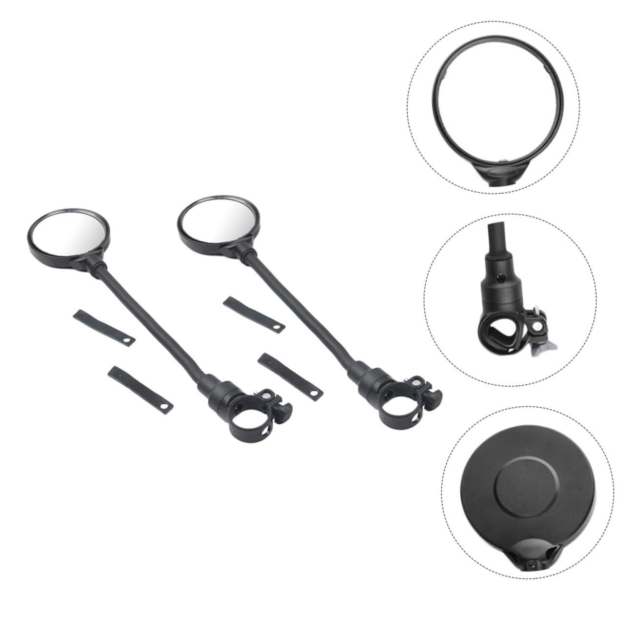 2 piezas Espejos Retrovisores Ajustables para Bicicletas de Espejos Convexos para Bicicletas de y Eléctricas Instalación Compatible con Manillares