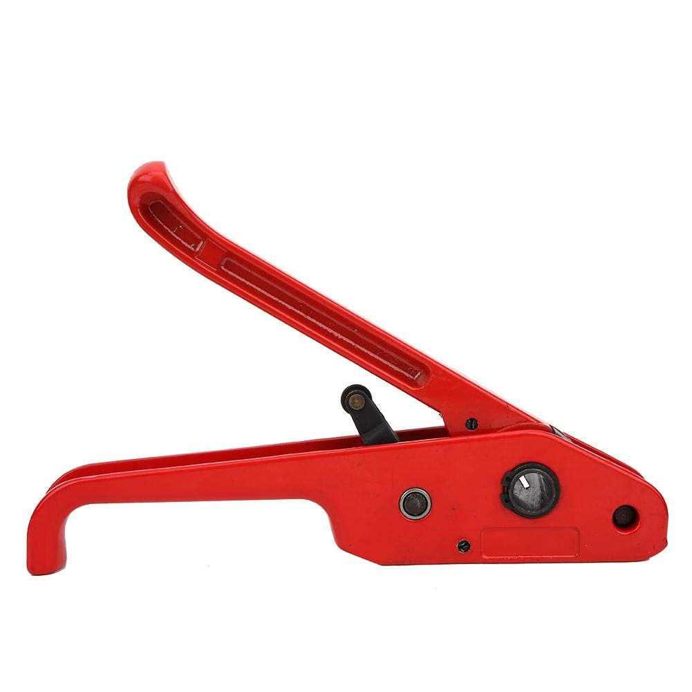 Tenditore a Nastro in PET, Reggiatrice Manuale per Nastro Reggiatrice Imballaggio Reggiatrice per Taglierina Nastro 16~19 mm PET/PP(Rosso)