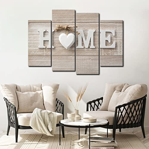 White Home Wall Decor Love Sweet Heart Canvas Wall Art For Living Room Abstract Farmhouse Sign Print Picture Modern Artwork Painting For Bedroom Bathroom Decoration 48"L X 32"H Giclee Wedding Gift #TOP3