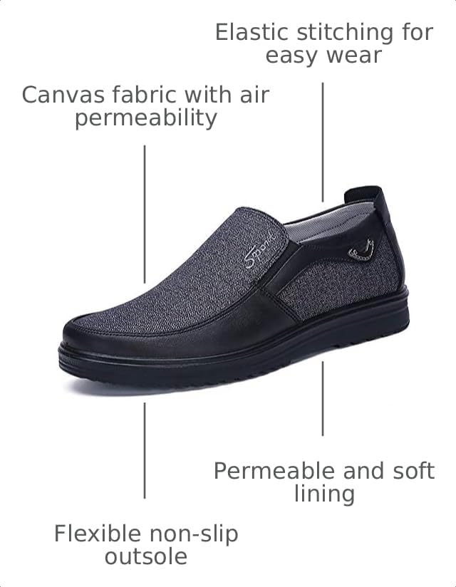Image of COSIDRAM Mens Loafer Casual Shoes Comfort Lightweight Driving Walking Shoes | Flexible slip-on construction, breathable upper fabric, ideal for daily walking, shopping and casual outdoor activities