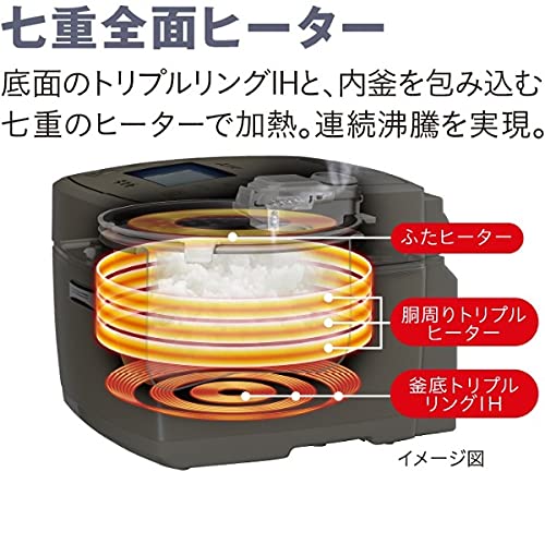 三菱電機 炊飯器 10合 IHジャー NJ-VEC18-H 2021年製 炭炊釜 Amazon | 三菱電機 IH 炊飯器 10合 備長炭コート 炭炊釜 日本製 NJ