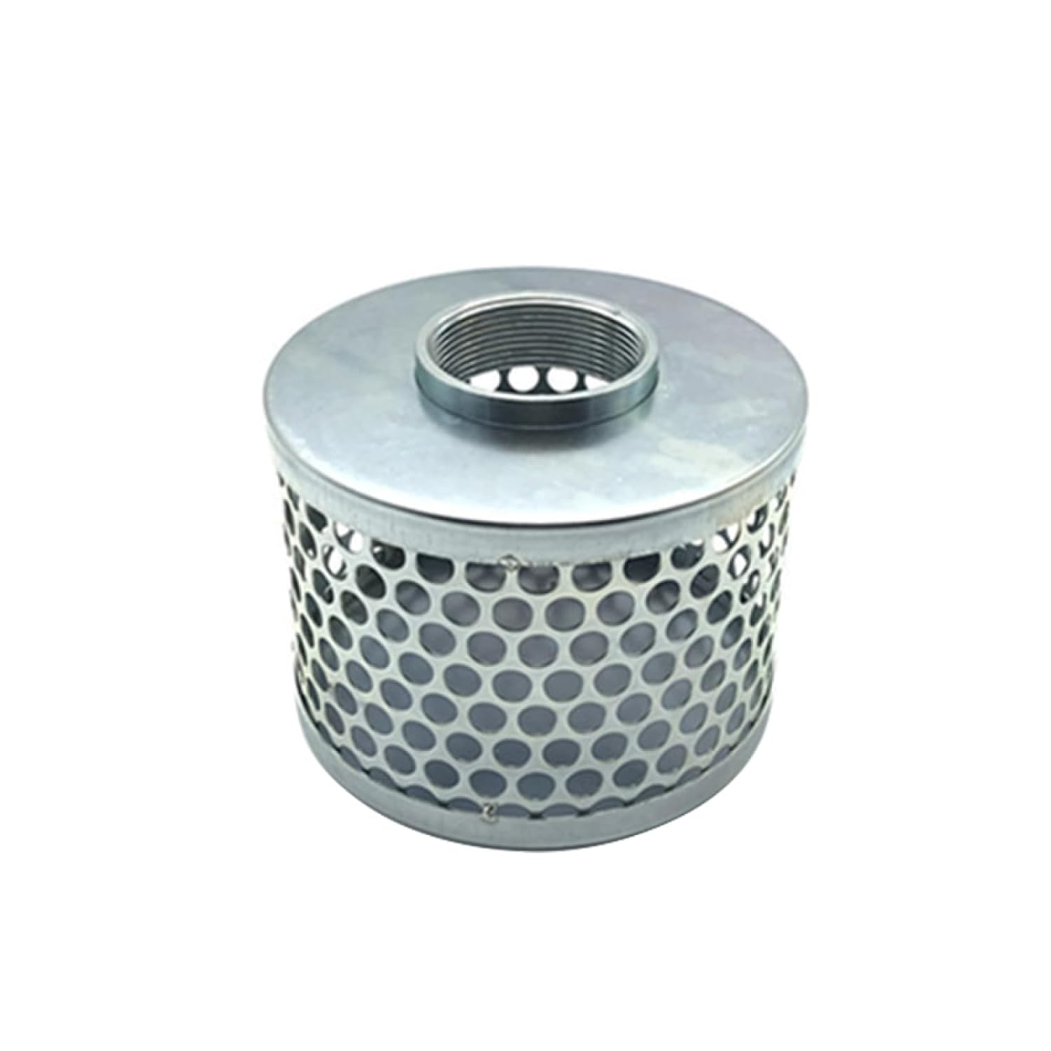 TopHomer 3 inch Round Hole Pump Suction Hose Strainer Galvanized Steel Basket Water Suction Filter, Female Thread Design for Swimming Pools, Ponds and Irrigation