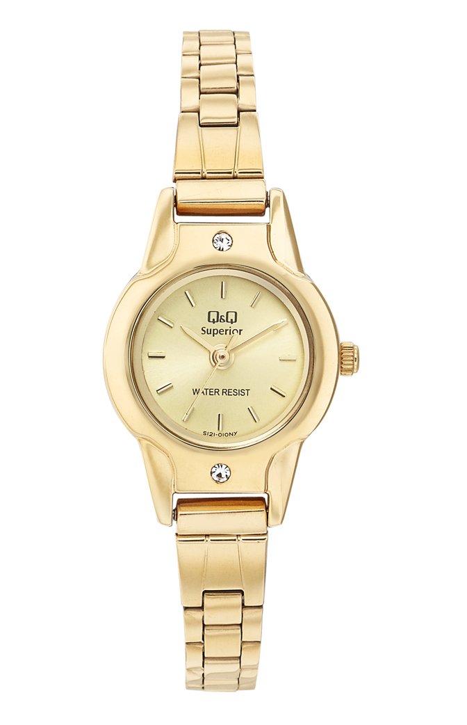 Q&Q Samurai Analog Gold Dial Womens Watch S121-010NY (B00DYNK6CC) Amazon Price History, Amazon Price Tracker