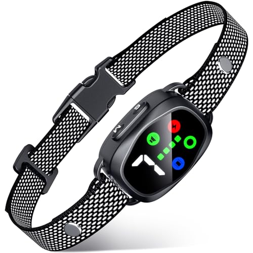 Dog-Bark-Collar-Smart-Bark-Collar-for-Large-Medium-Small-Dogs-Auto-Barking-Collar-with-4-Training-Modes-Rechargeable-Anti-Bark-Collars-for-Dogs-with-7-Adjustable-Sensitivity-Black