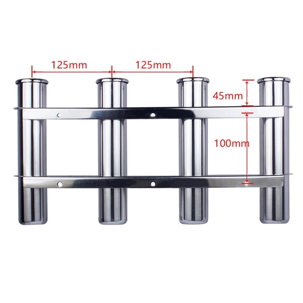 Porta Canne da Barca Supporto for Canna da Pesca in Acciaio Inossidabile 316 di Grado Marino a 4 Tubi for Accessori for organizzatori di stoccaggio di Barche da Yacht