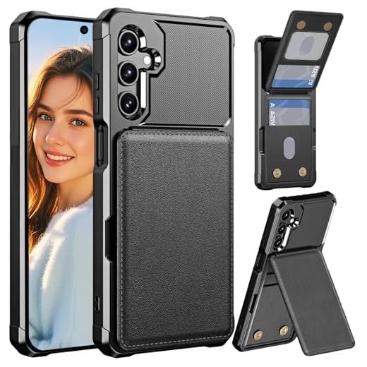 Ysnzaq Coque pour Samsung Galaxy A56 avec Porte-Carte, Protection Militaire Antichoc Étui avec Portefeuille Antichoc Anti-Rayures Coque Case pour Samsung Galaxy A56 / Galaxy A36.ZM Black