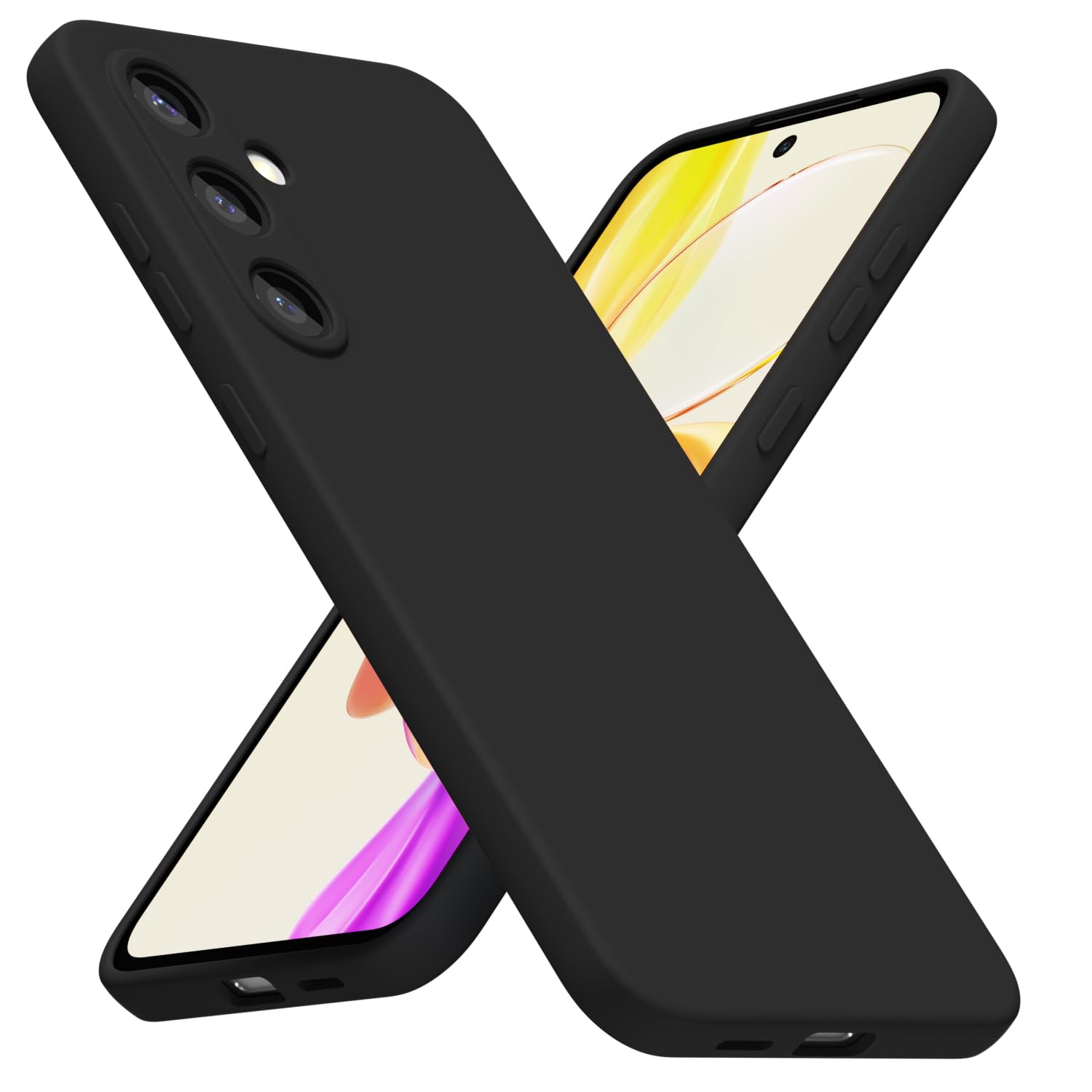 LoeoeL for Samsung Galaxy S25 Plus Phone Case Silicone, Minimalist Ultra Thin Slim Soft Rubber Gel Solid Color Matte TPU Cute Case for Women Men,