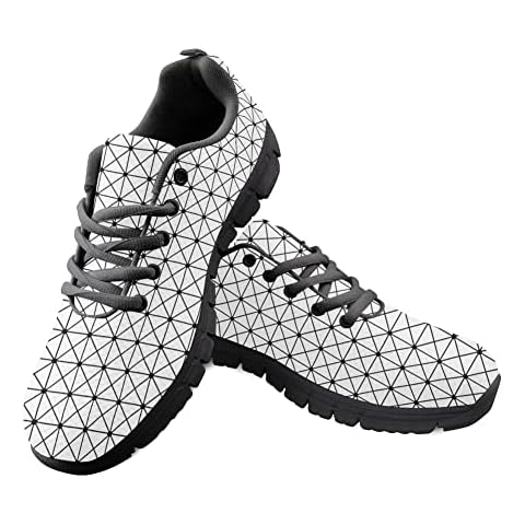 Plaid Stripes Women's Breathable Lace-up Sneakers Cover