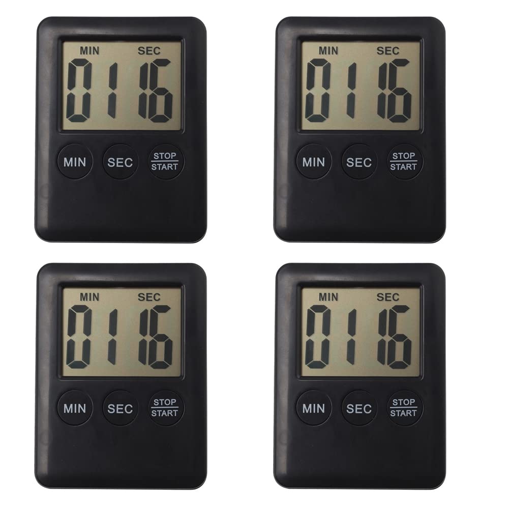 Hndhbfgrt 4X Kitchen Timer, Timer with Egg and Magnet