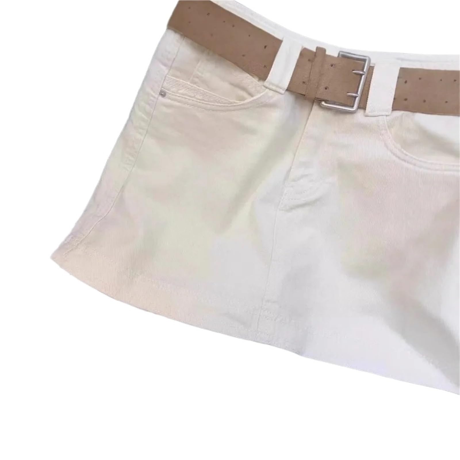 1 pz lettera ricamata vita dimagrante minigonna in denim gonne corte estive da donna in cotone con tasche