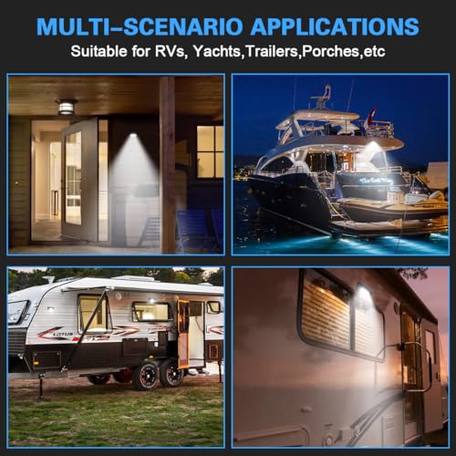 SKUNTUGUANG Licht 12 V LED, Vorzeltlicht für Wohnmobil, 5 Zoll, 12 V, für Wohnmobil RVs