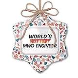 NEONBLOND Christmas Ornament Worlds Hottest Mwd Engineer Red White Blue Xmas