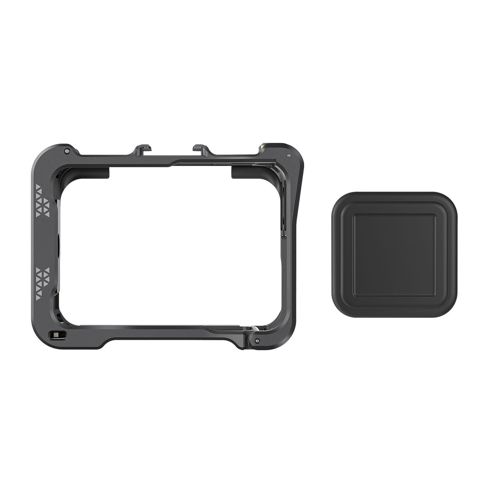 Carcasa protectora para borde con protector de lente para cámara de acción, adaptador de montaje para cámara de acción