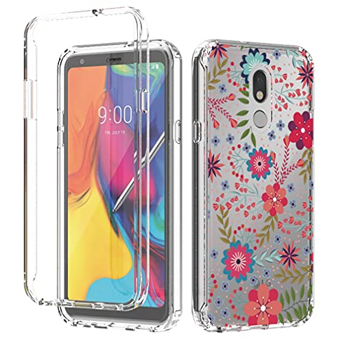 sidande Case for LG Stylo 5 Case, Stylo 5V/Stylo 5X/for LG Stylo 5 Plus Case for Girls, Full Body Shockproof Clear Floral Soft Flexible Slim Phone Protective Armor Cover for LG Stylo 5 (Floral Prints)