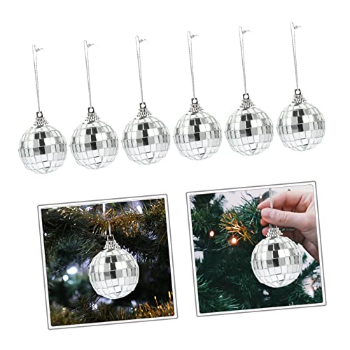 OSALADI - 6 unidades de discos espejados para decoración colgante en Navidad, bodas y eventos de baile, para hogar y escenario miniatura 2