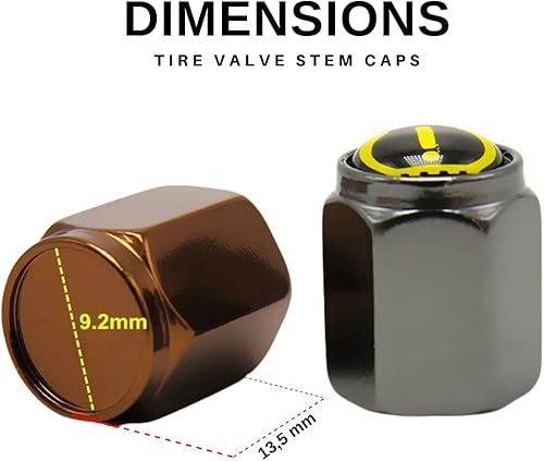 Miniatura 6 de Dragon Ball Z Shen Long DBZ - Tapones para válvula de neumático (paquete de 5) | A prueba de polvo, con sello de goma O para exteriores, protección