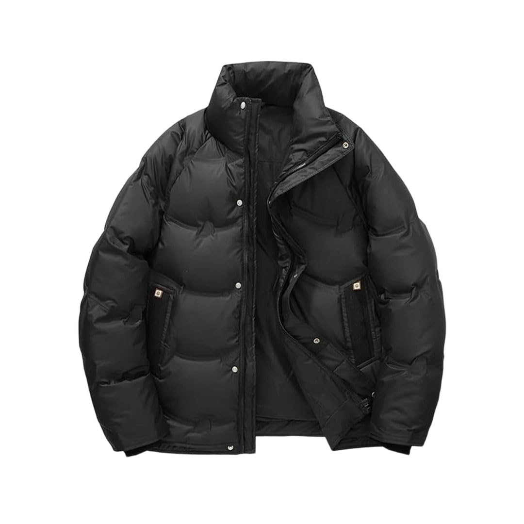 Doudoune col montant pour homme unie confortable lors des sorties hivernales