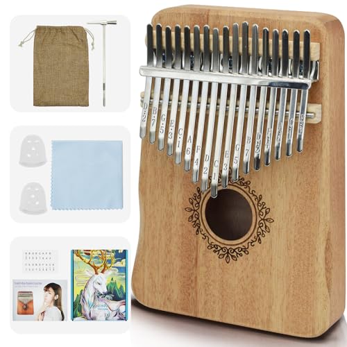 Image of Kalimba Thumb Piano 17 Key,Mbira Instrument,Musical Gift for Kids & Adults