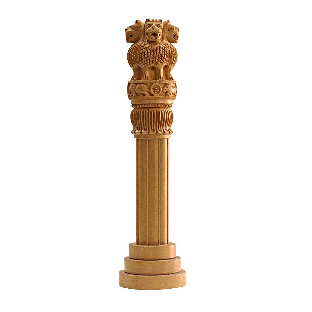 INDIAN CRAFTS Wooden Ashok Pillar 8 Inch Height (20cm) (B089KH17D5) Amazon Price History, Amazon Price Tracker