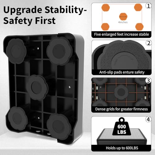 Image of Adjustable Step Stool for Adults, Toddler Step Stools, 660 LBS Capacity Non-Slip Safety Step Platform for Elderly and Kids, Portable Stair Assist for Cars, Bedside, Kitchen, and Shower, Grey