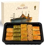 Gulluoglu Türkische Baklava, sortiert, 18 Stück (600 g), 5 Sortimente, täglich frischer versand aus Istanbul