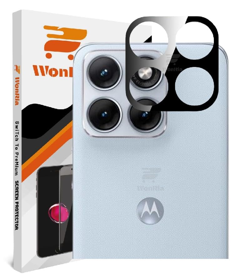 Image of WonRia Pack 1- Back Camera Lens Protector for Motorola Edge 70 Fusion 5G Camera Glass Protector Guard [3D Premium] - Black