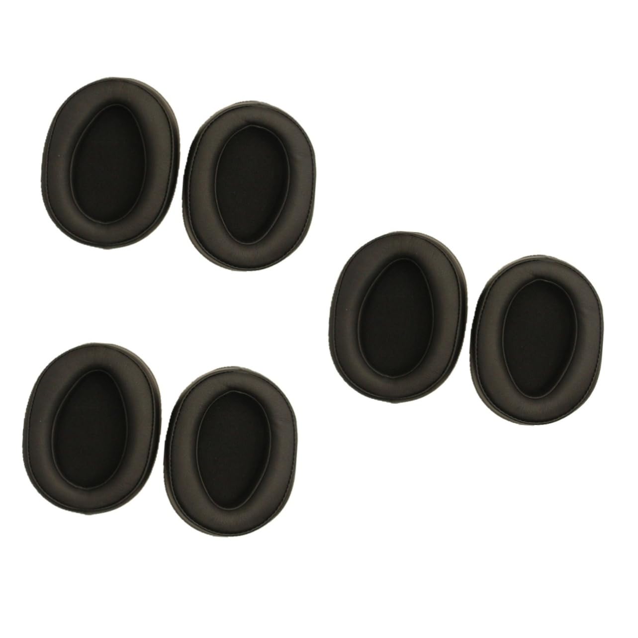 Housoutil 3 Paia auricolari di ricambio Cuscino auricolare di ricambio accessori per cuffie cuscino per cuscinetti auricolari cuscinetto auricolare in pelle Black