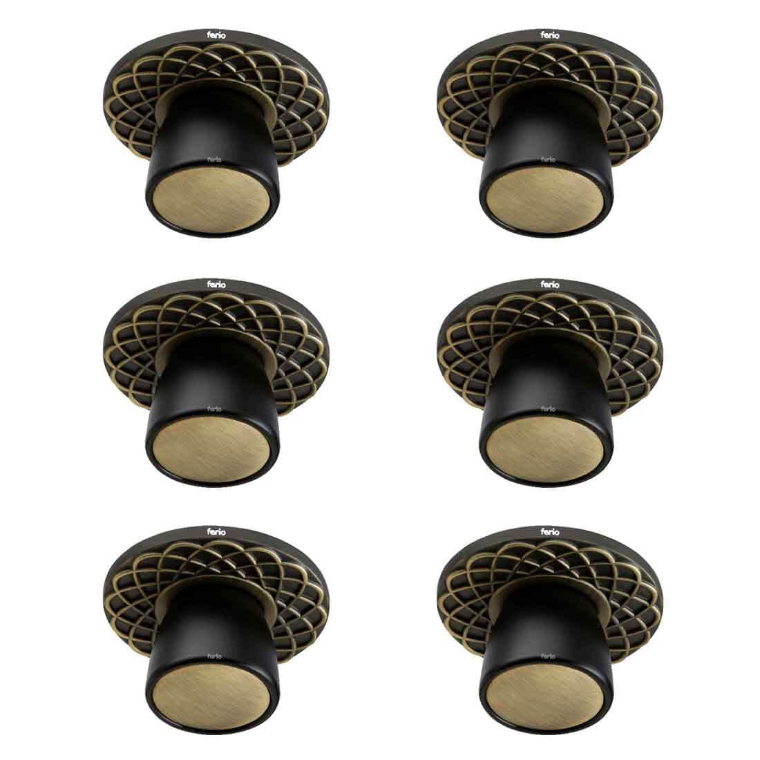 FERIO Zinc Cabinet Door knob, Knobs for Drawers, Cabinet Knobs, Handle for Drawer, Door Knobs for Home Furniture Fitting Brass Antique (Pack of 6) (B0B5T8RMNS) Amazon Price History, Amazon Price Tracker
