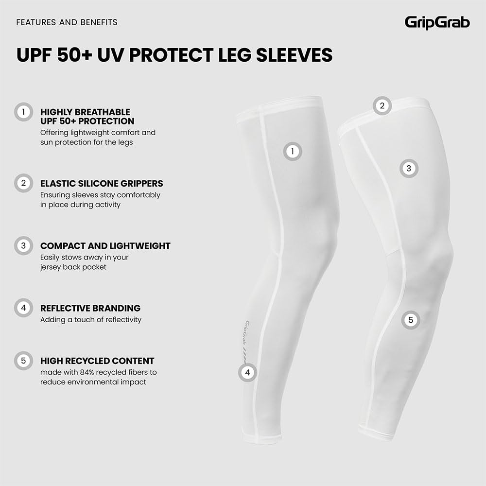 GripGrab Gripgrab Upf 50+ Uv Schutz Beinlinge Calentadores de piernas de ciclismo Unisex adulto (Pack de 1)