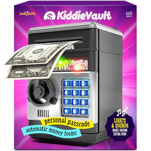 Piggy Bank for Kids - Electronic Money Saving Box w/Code- ATM Safe - Toy Coin Bank - Christmas Boys Toys for Age 3, 4, 5, 6, 7, 8, 9 - Birthday Gifts for 8, 9, 10, 11, 12 Year Old Boy and Girl
