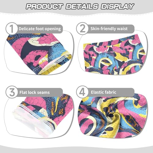 KLL Snake Skin Texture Seamless Toddler Girls Legging Casual Full Length Activewear Running3