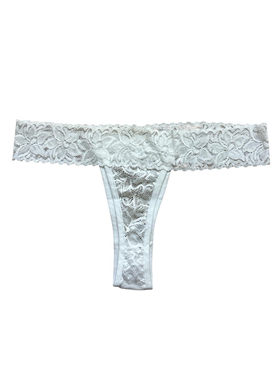 meezx fashion Women's Floral Lace Thong, White-picture-17