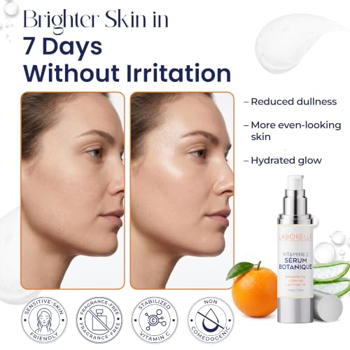 Image of Vitamin C Serum for Face with Vitamin E & Ferulic Acid - Dark Spot Corrector & Brightening Serum with Plant Stem Cell Extract & Hyaluronic Acid, Gentle for Sensitive Skin (1 fl oz)