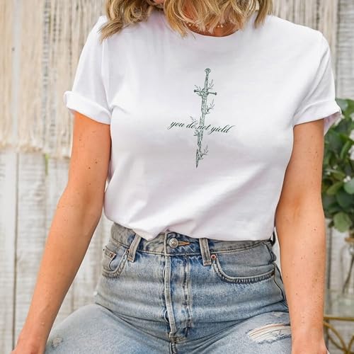 Vintage You Do Not Yield T-Shirt - Quote Book Throne of Glass Shirt, Sarah J Mass Book Shirt4