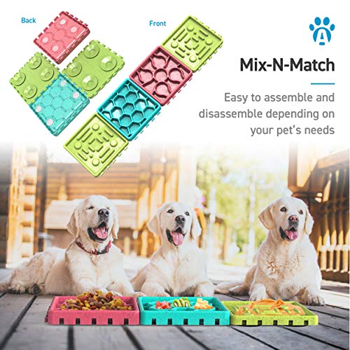 ANYPET-Slow-Feeding-Mat-Tray-Slow-Feeder-Dog-Bowls-Food-Mat-for-Dog-Dog-Lick-Pad-Anxiety-Relief-Feeding-Mat-with-Suction-Multicolor-59x59x29-APT06